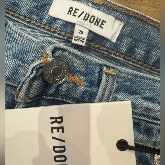 NWT RE/DONE "70'S POCKET WIDE LEG" JEANS in Vintage Fade - Picture 6 of 9